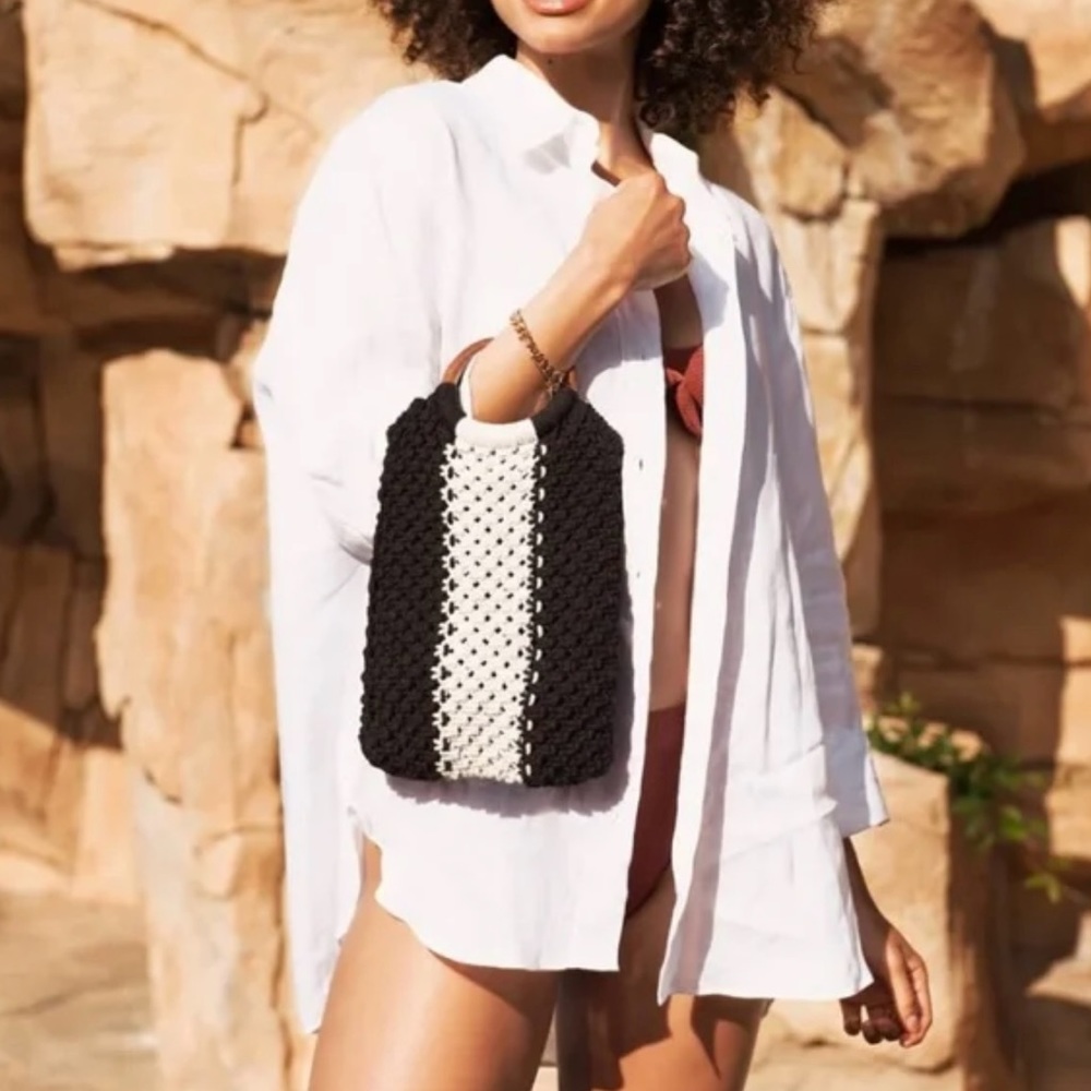 NWT Gabby Mini Macrame Bag